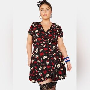 Dolls Kill Current Mood Rockabilly Wrap Dress